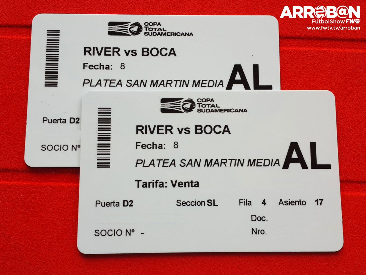 MÁS ENTRADAS Sorteamos 2 pares (4 entradas) para River - Boca. Seguinos, RT y en 2 horas se van #SorteoEntradasRiver