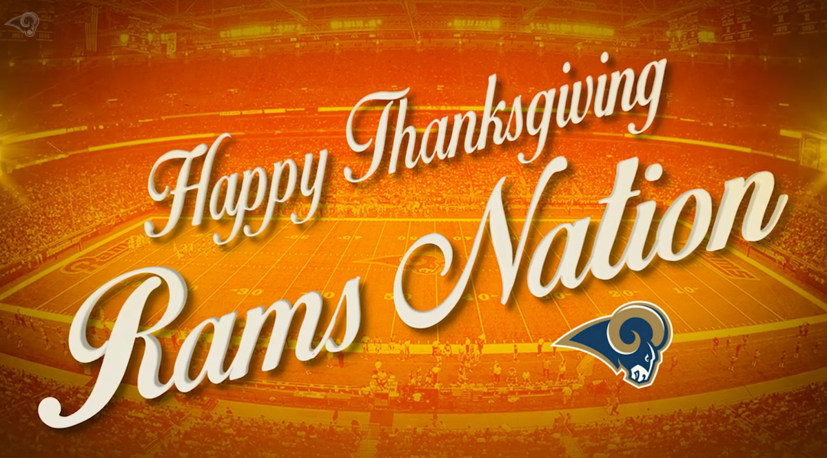RamsNFL's tweet photo. Happy Thanksgiving #RamsNation! {http://t.co/jfDCR3nZBv} http://t.co/YpYhzk6Cws