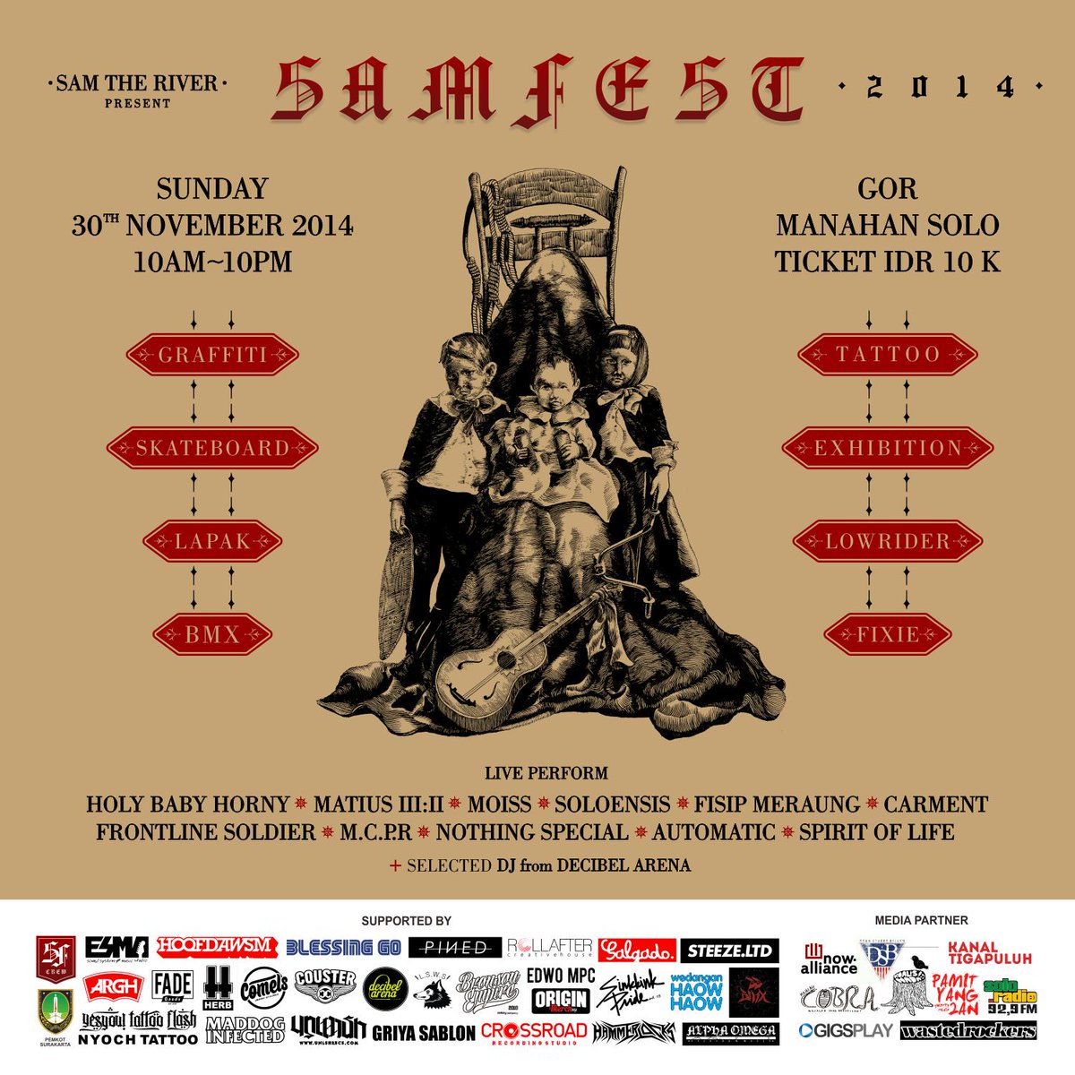 gigsplay's tweet photo. #SAMFEST2014 30 Nov 2014 at GOR Manahan Solo http://t.co/c7UGzaNqQL