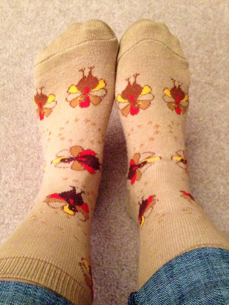 ErinMae21's tweet photo. #SockAppreciation on Thanksgiving. @BigLeBlondski where you at? http://t.co/62cZOrHvDw
