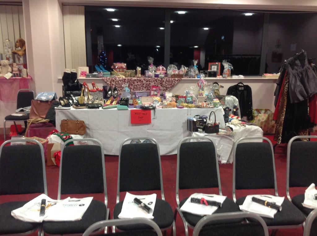 OvergateHospice's tweet photo. The atmosphere is slowly building here at the shay! Check out our newest shop West Vales' fab display! #fashionshow http://t.co/rCDXbvMUnH