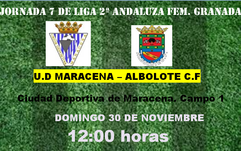 UDMaracenafemen's tweet photo. Este domingo no te pierdas nuestro partido contra el @AlboloteCFFem en Maracena a las 12:00 horas http://t.co/4MxD6B6Bhk