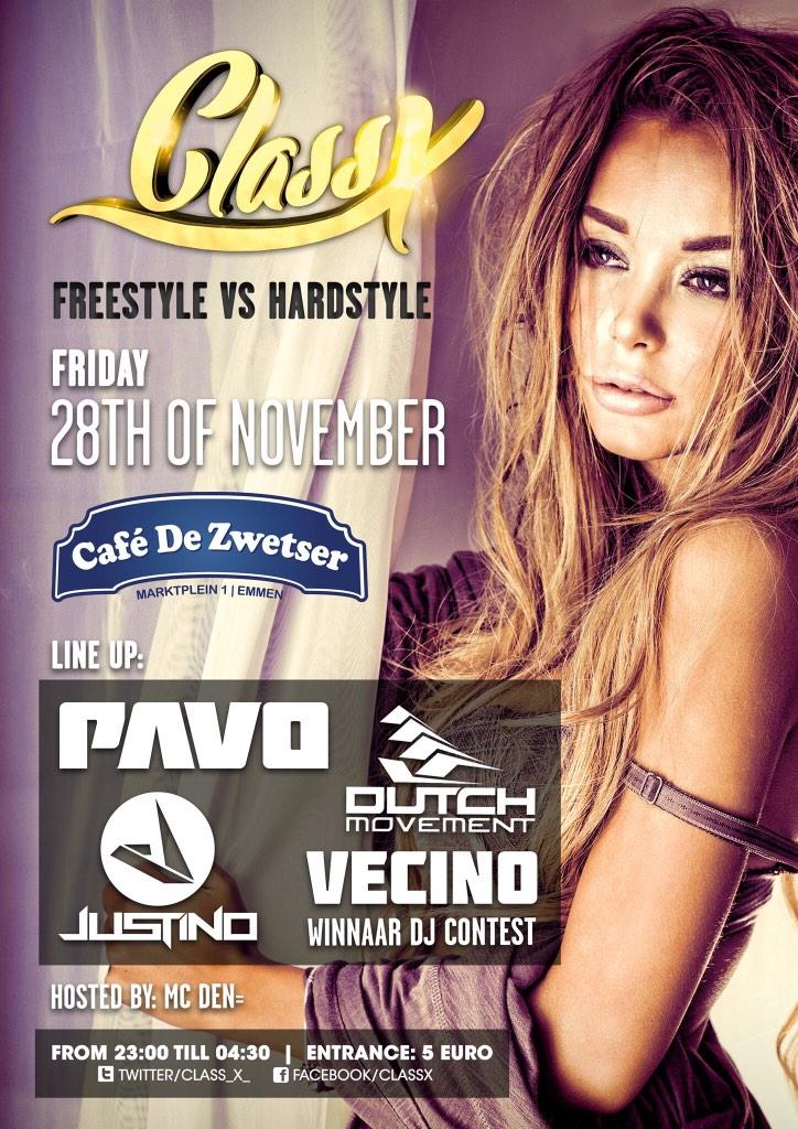 zwetseremmen's tweet image. Morgen is @Dutch_Movement en o.a. @djpavo zullen #Emmen #onveilig komen maken op #ClassX #freestyle #hardstyle