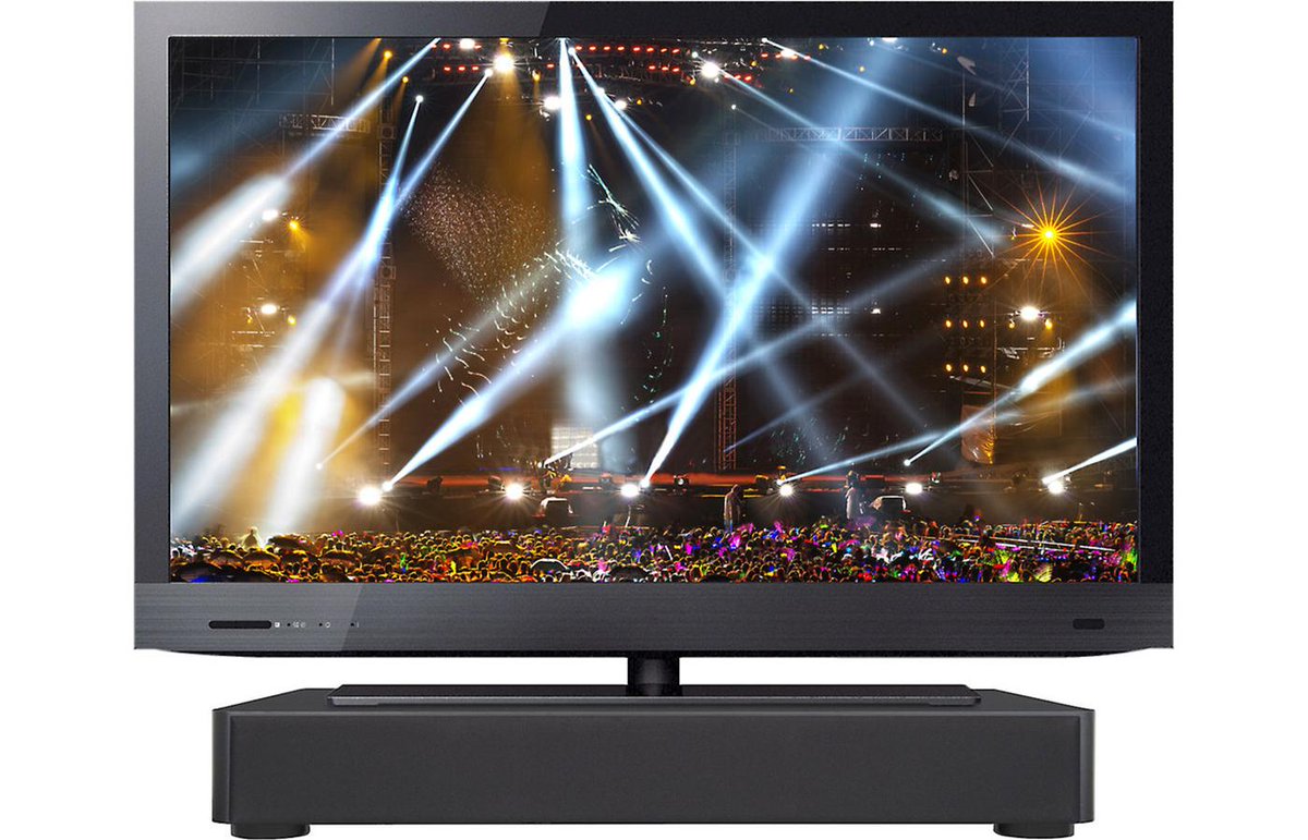 Powered home theater sound system/TV platform with Bluetooth® #BlackFriday bcme.me/maxtvmt2