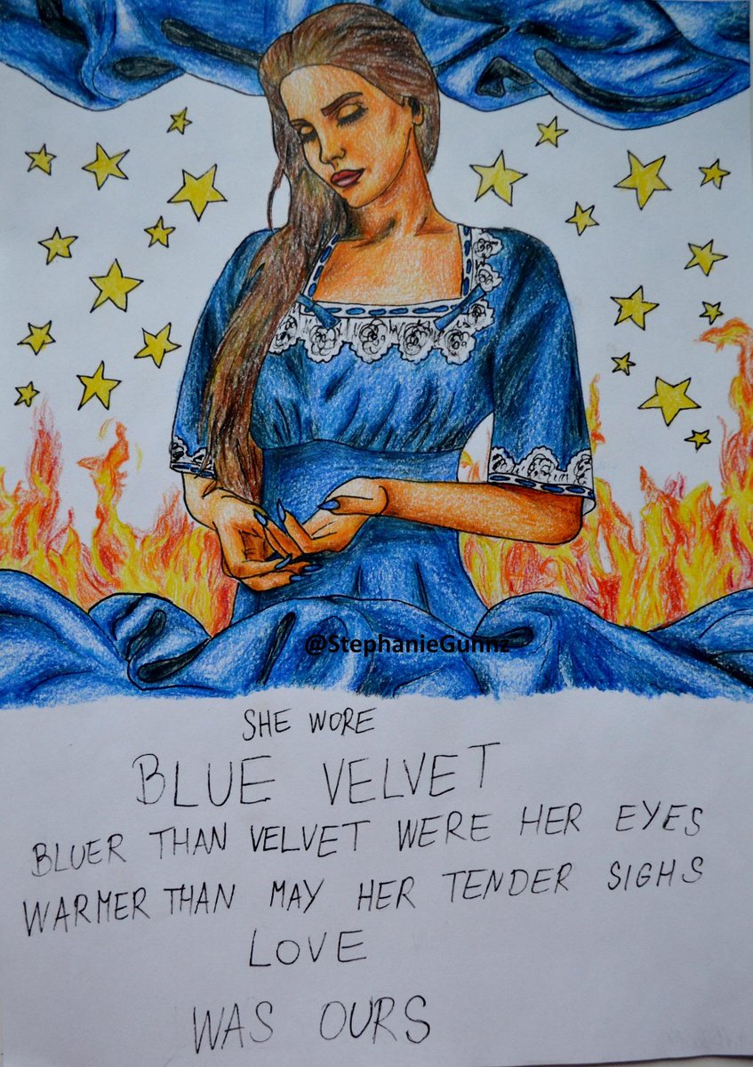 StephanieGunnz's tweet photo. BLUE VELVET - my new drawing of @lanadelrey http://t.co/IFXy7EbRvz