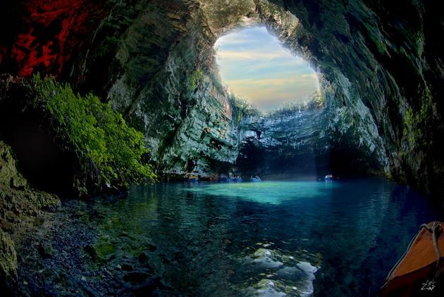 #interesting Melissani Cave -  Greece - Located on Kefalonia.