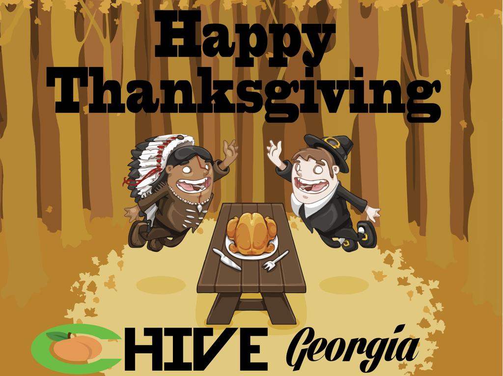 Thechivega's tweet photo. Happy Thanksgiving from the #ChiveGa! We wanna see your Thanksgiving Feasts and other things you're doing today! http://t.co/4ijf0I8OQL