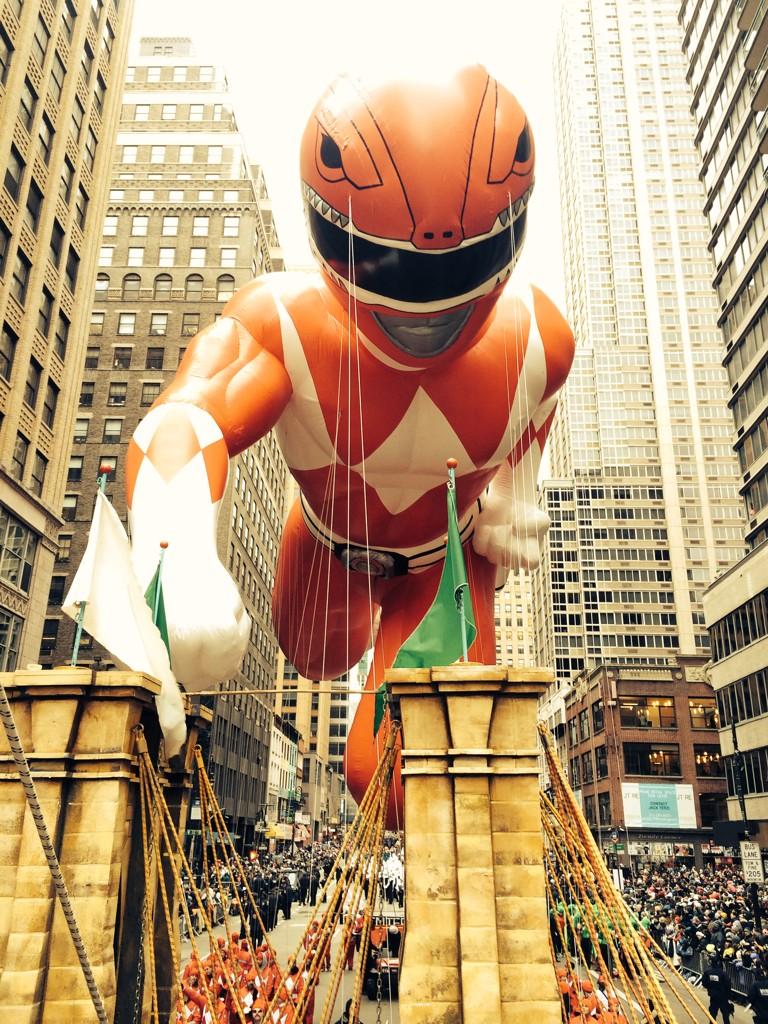 Macys Parade was awesome. Frozen nipples but nevertheless awesome. This is also the biggest balloon I've ever seen