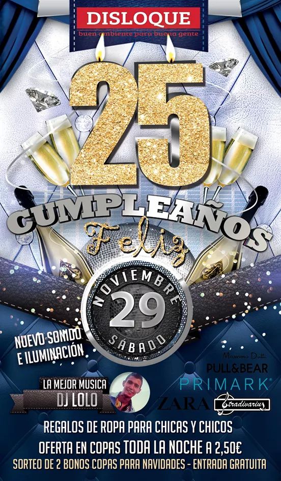 PubDisloque's tweet photo. Venga que es juernes y este sabado te invitamos a nuestro cumpleaños. ¡Los regalos los hacemos nosotros! http://t.co/PhEmwrqNll