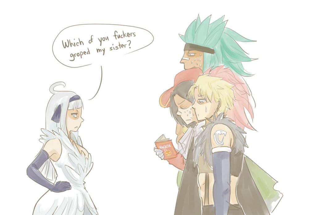 ShadowDragonFT's tweet image. *he stands there with the others. Trying not to panic*