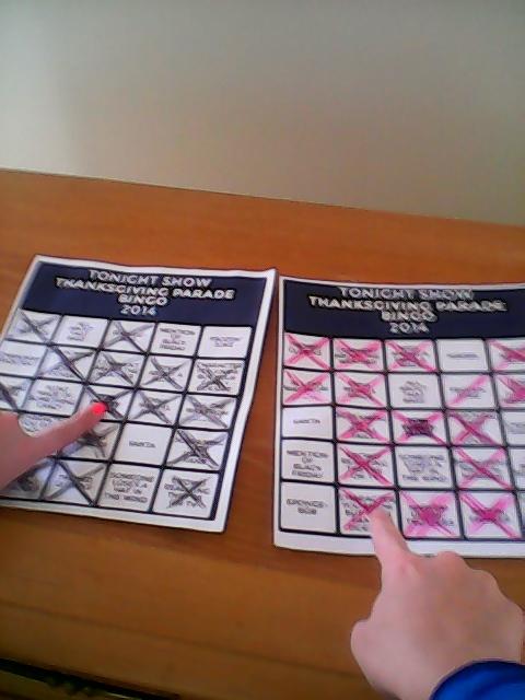 BINGO! Two bingos for <a href="/jimmyfallon/">Jimmy Fallon</a>'s Thanksgiving Day Parade bingo!