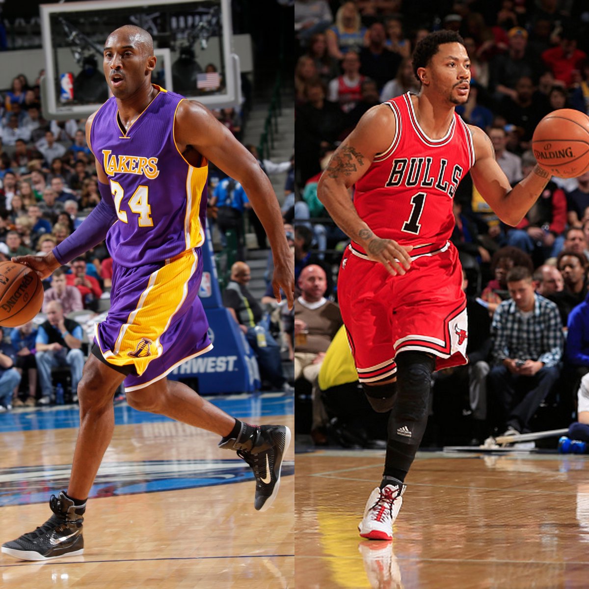 NBATV's tweet image. We're thankful to see @kobebryant and @drose back this season