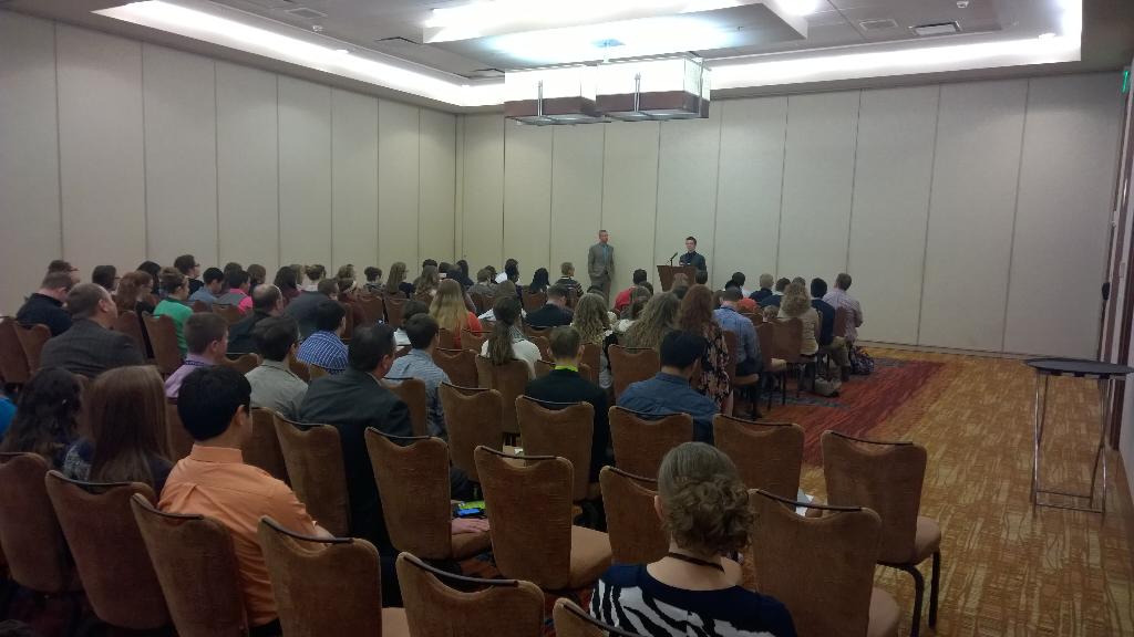 P7clubs's tweet photo. INCREDIBLE! “@RevCWilliams Phenomenal P7 session at #NYC14. Full house of current &amp; future #p7missionaries.@cvicars20 http://t.co/fsjKmkt1wU