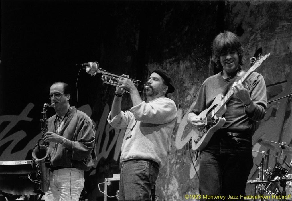Happy Birthday today to trumpeter Randy Brecker. Image: Michael & Randy Brecker and Mike Stern at 1993 