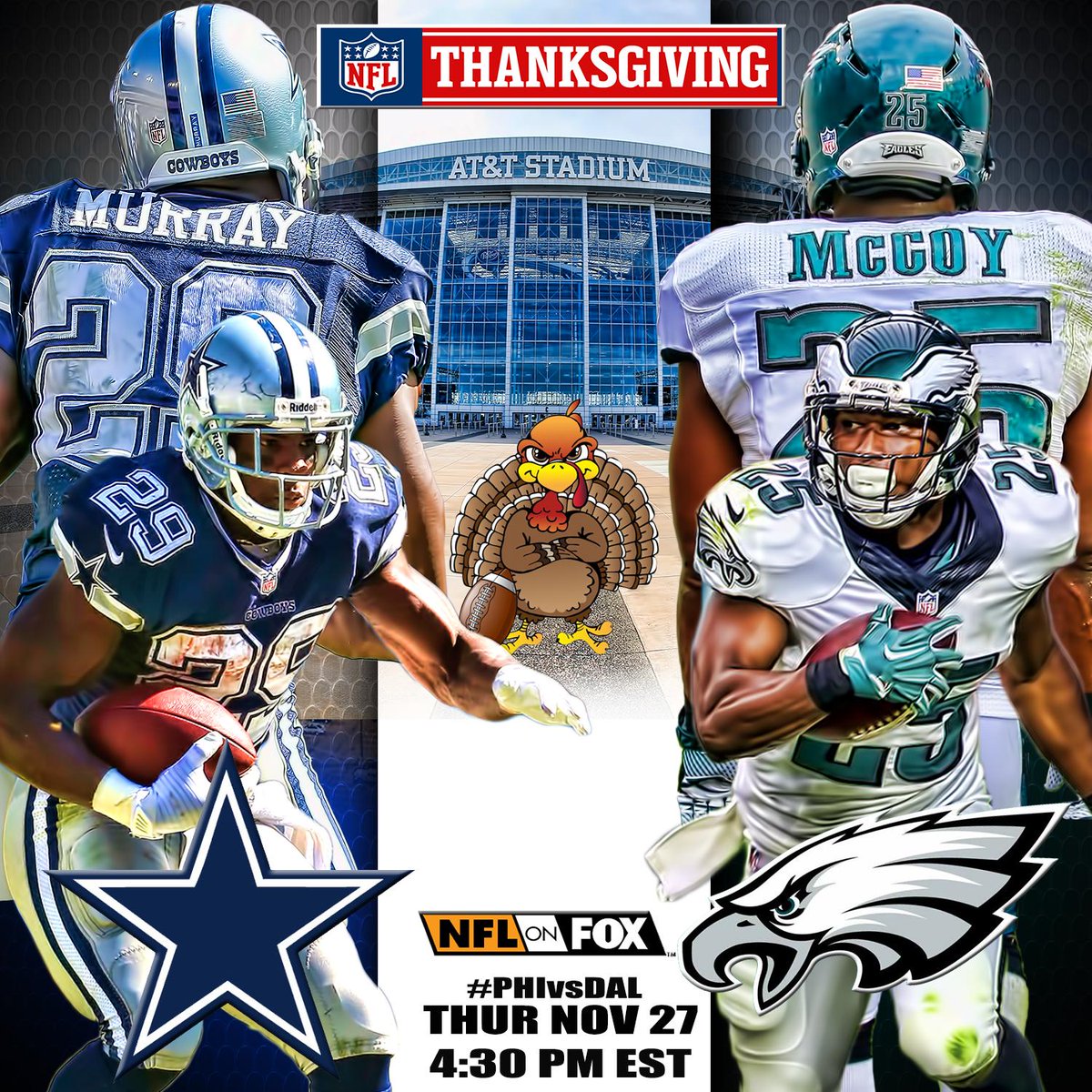 dallascowboys's tweet image. Happy Thanksgiving, and HAPPY GAMEDAY! #PHIvsDAL oak.ctx.ly/r/23x30