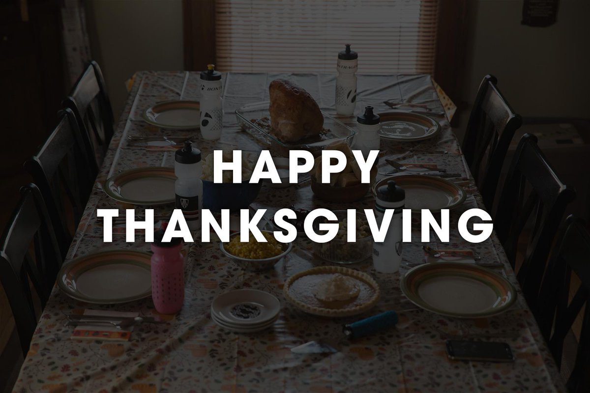 Eat it all today. Ride it all away tomorrow. For those celebrating, #HappyThanksgiving