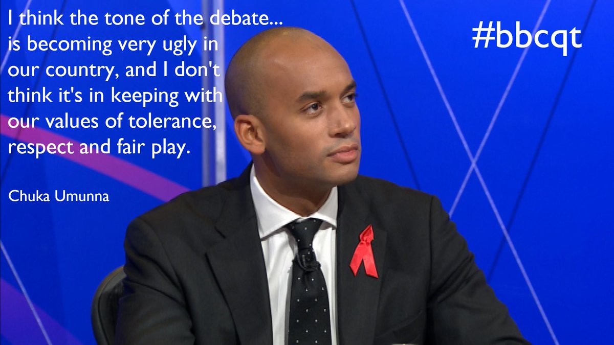 bbcquestiontime's tweet photo. .@ChukaUmunna says he is concerned about the tone of the national conversation on immigration. #bbcqt http://t.co/B5xq3SUdfc