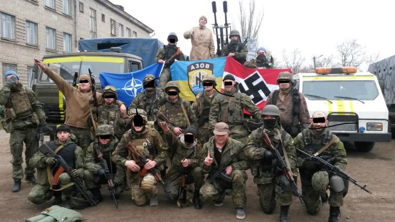 Conflict News on Twitter: &quot;#Azov battalion troops pose with a nazi and NATO  flag in #Ukraine. http://t.co/FEFkiBuhrp&quot; / Twitter