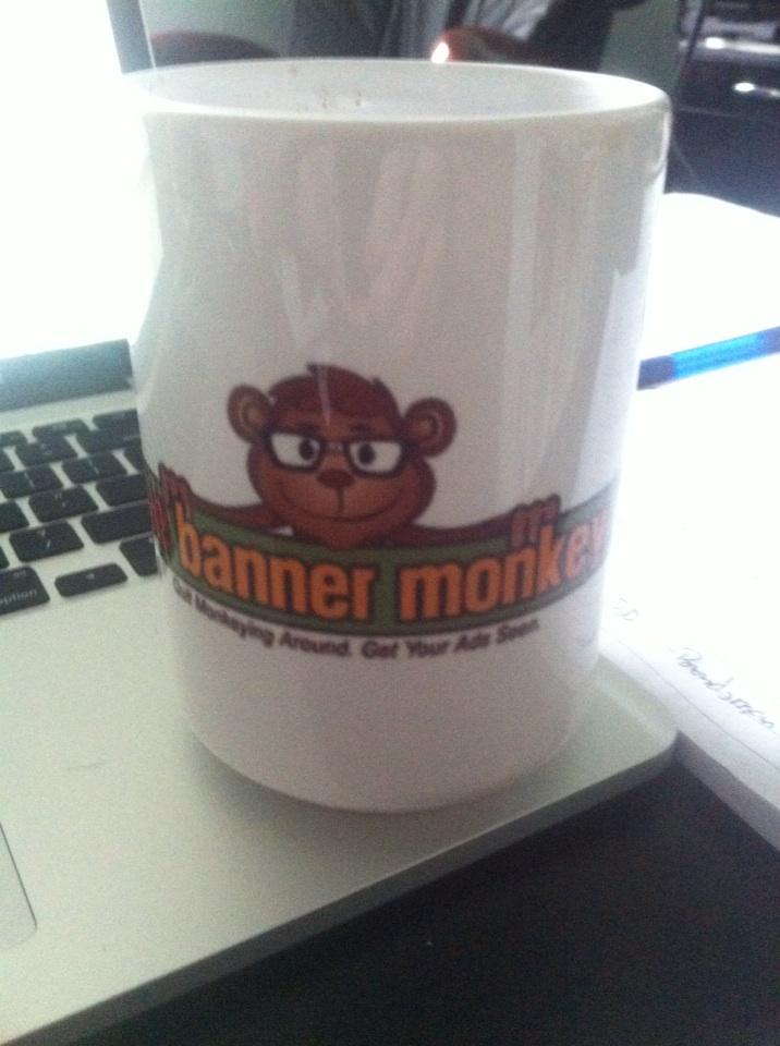 chattopatrick's tweet image. I wanted to show @JanellePineau my laptop but this huge BannerMonkey mug got in the way. #TimTech
#