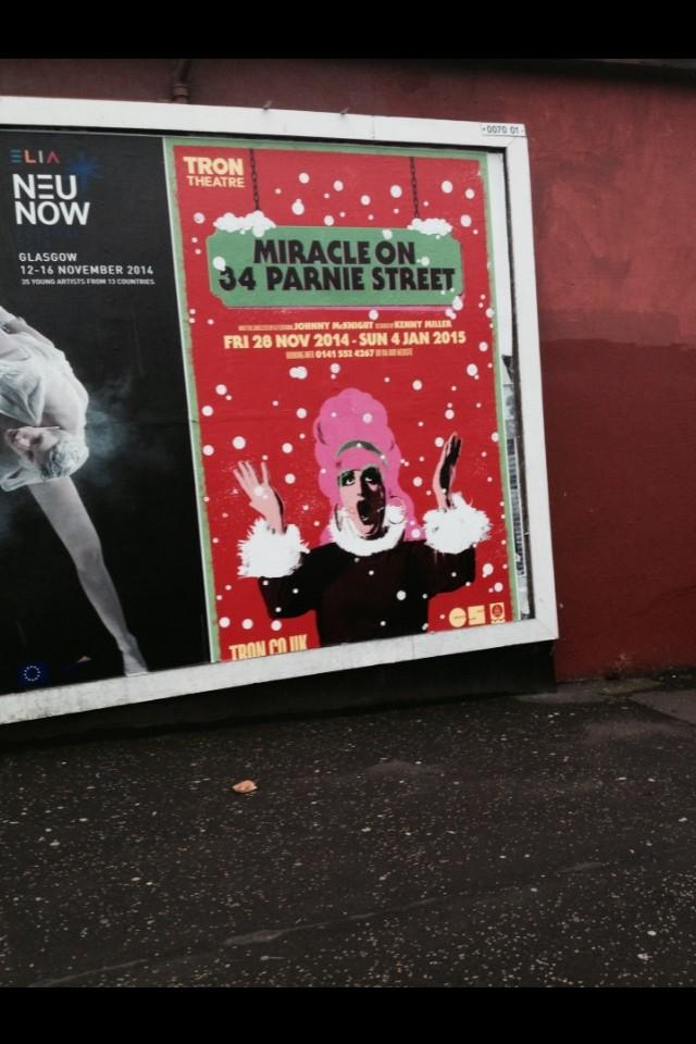 Obscureddd's tweet photo. Seeing this poster today &amp; the freezing cold wether the past few days I'm starting to feel Christmassy!!#TronTheatre http://t.co/csmxBOjQQ8