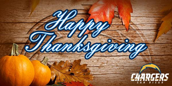 PhilipRivers's tweet photo. Happy Thanksgiving #ChargersFamily! http://t.co/nZJ56vUylF