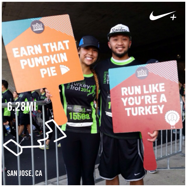 krystleanns's tweet photo. #SVTurkeyTrot #10K #runtofeed #supportcharity I just ran 6.28 mi with Nike+. http://t.co/jhf03Z3huc #nikeplus http://t.co/D25l63CC7r