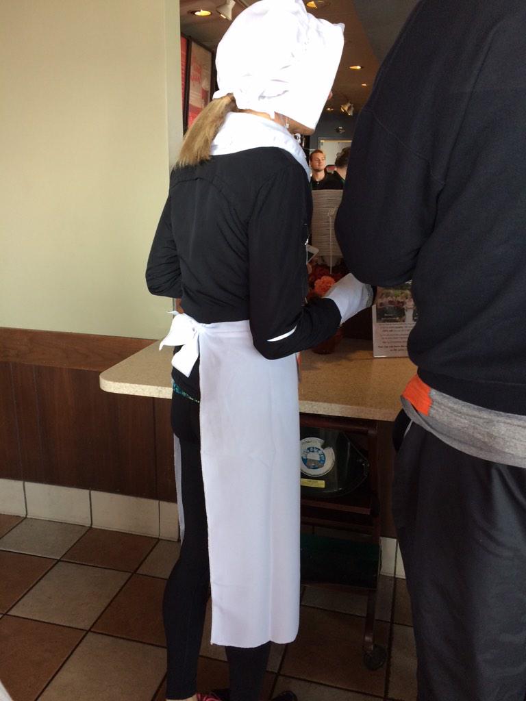Wearing your pilgrim costume to Starbucks? @SebastianComedy #arentyouembarrased