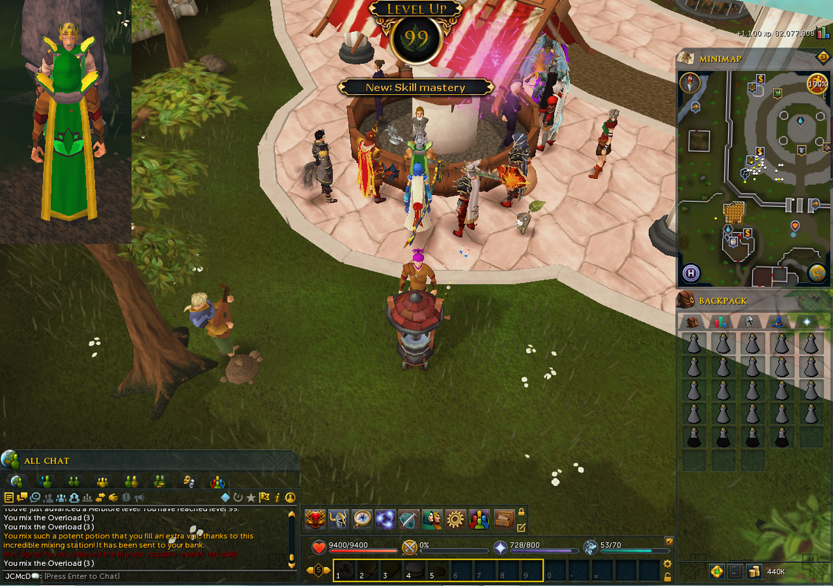 TheClulessGamer's tweet photo. 3rd 99 achieved, Herblore! #99herblore #runescape #gaming #pc #mmorpg #training #1to99 #clueless http://t.co/Pl2wTmGv64