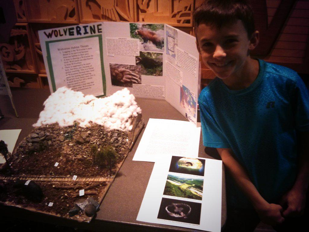 Lots of public awareness happening about endangered wolverines at #vsb39 Ed Centre by Osler MAAC