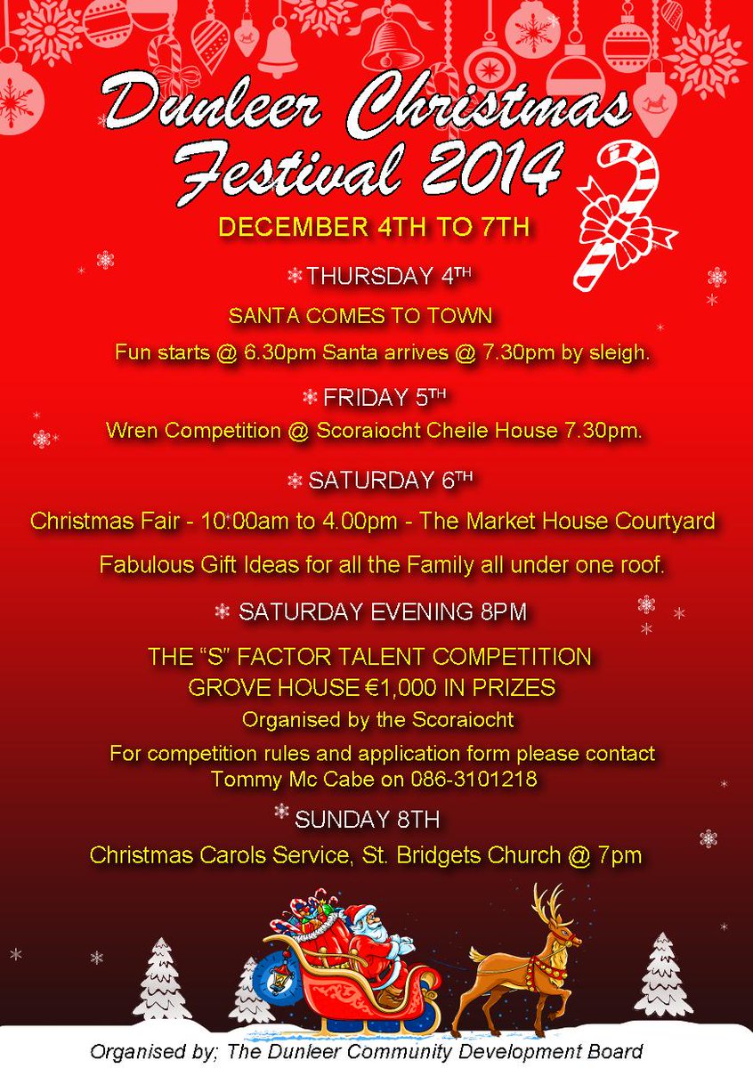 DunleerMarktHse's tweet photo. @glebebrethan Looking forward to seeing you at the Christmas Fair on 6th December at The Market House http://t.co/cJHAzkgl6C