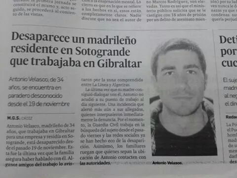 IrenePj's tweet photo. DESAPARECIDO Antonio Velasco. Residente en SOTOGRANDE y trabaja en GIBRALTAR.Cualquier dato @Serafix320  RT POR FAVOR http://t.co/RsqLlXKSLV