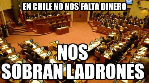 WenaChile's tweet photo. En Chile no nos falta el dinero...nos sobran ladrones!!! #BajateElSueldoCareRaja http://t.co/XY0KAH5KjB" suena familiar