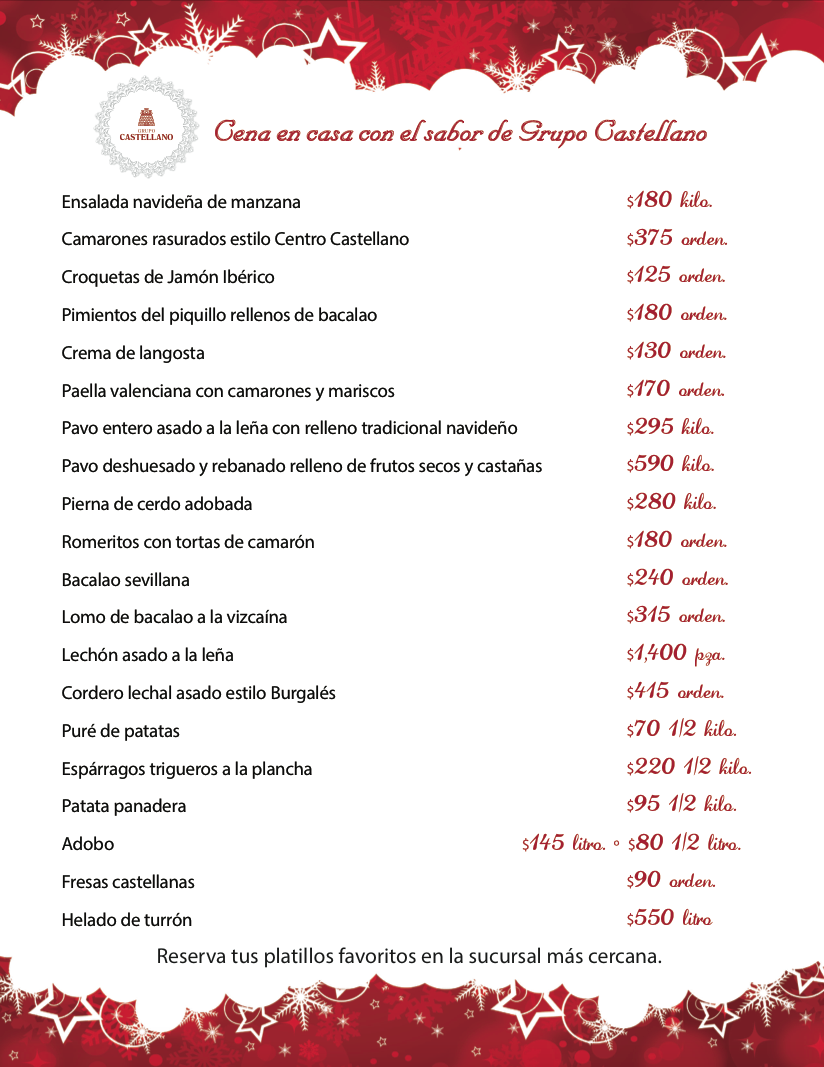GrupoCastellano's tweet photo. #GrupoCastellano 
Reserva tu cena de Navidad y Año nuevo en la sucursal más cercana
http://t.co/s2YU5e6tYO http://t.co/Hehpt1huZD