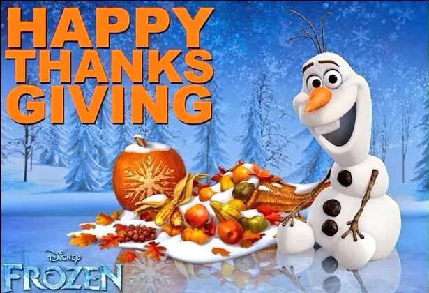 #HappyThanksgiving from Frozen 👸❄️