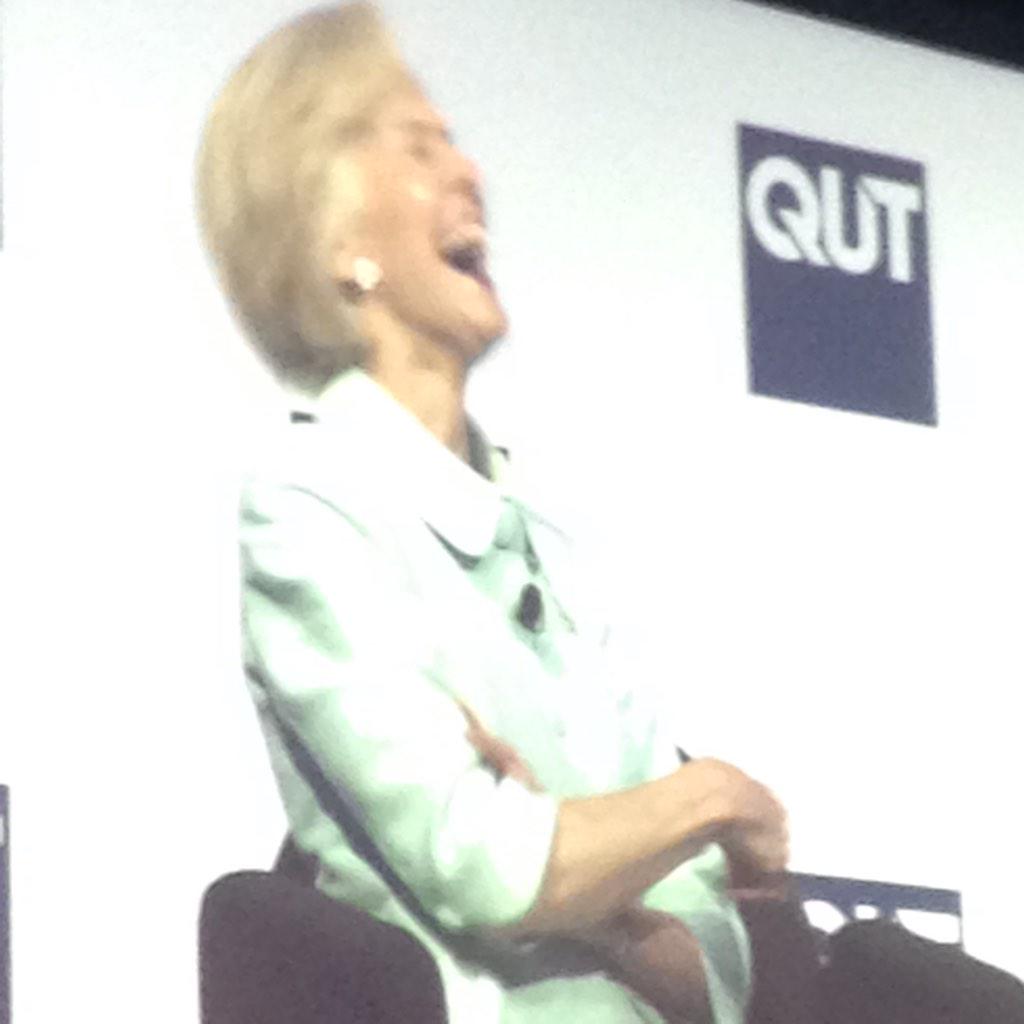 danielleduell's tweet image. #quentinbryce has "a good 10 years left in her yet!" #qutblf #womeninleadership