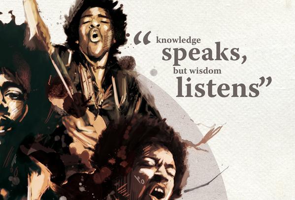 "Knowledge speaks but wisdom listens" ~ Jimi Hendrix. Happy birthday to one of the greatest guitarist! (1942-1970) 