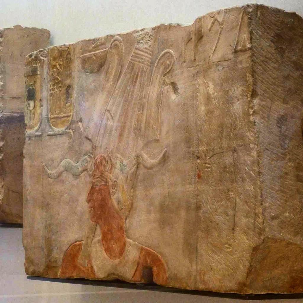 CIPendragon's tweet photo. #Thutmosis III, painted sandstone relief from temple of goddess #Satet, Elephantine (B 72) @MuseeLouvre #AncientKings http://t.co/gpqw08Lm9p