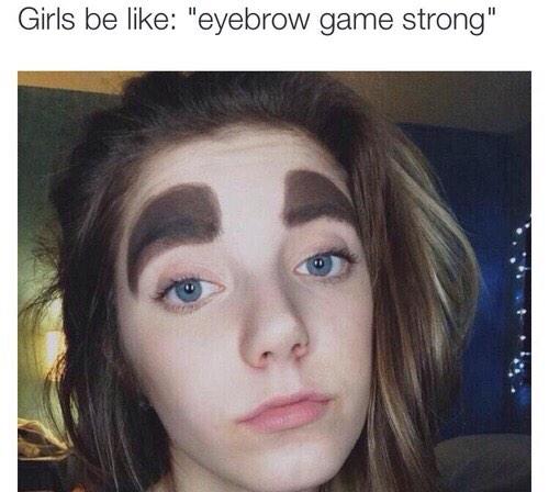 TumbIrEdit's tweet photo. Girls eyebrows be like ⛔️ http://t.co/Rq4xMfxSvE
