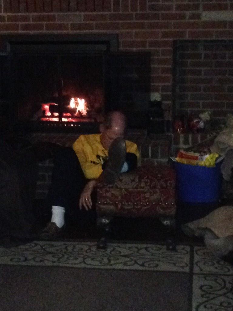 CarlyBOveresch's tweet photo. This is how Carl is choosing to nap. #weirdfather #brandtfamilythanksgiving http://t.co/PZfUoJZRuu
