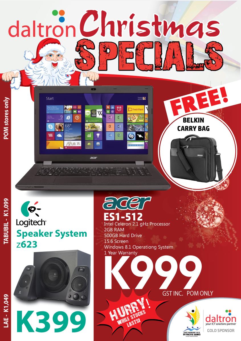 Another great Christmas deal from Daltron! Acer laptops at K999. The lowest  price in town!!!
