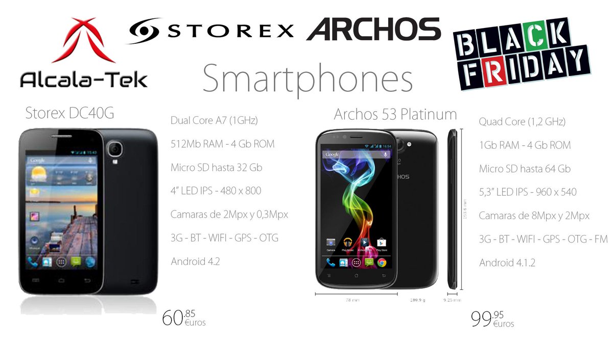 alcalatek's tweet photo. Sexto y ultimo round (de momento...) con estos smartphones de Storex y @ArchosInfo http://t.co/NyC4qOuBai
