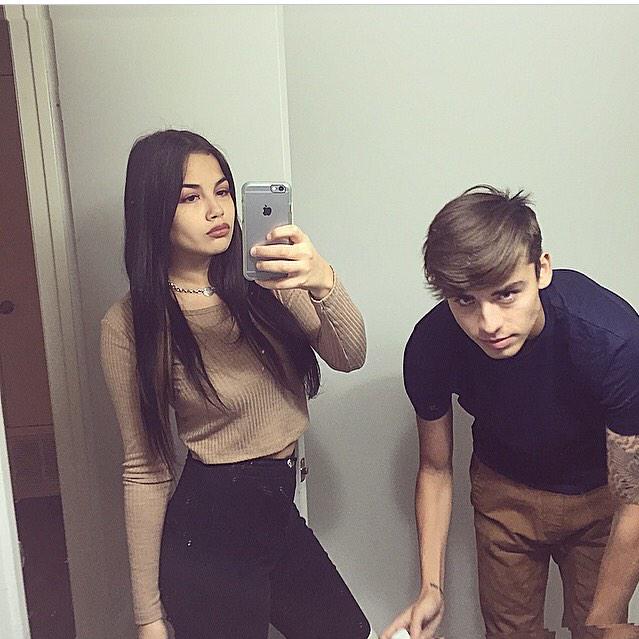 When hes trying to get ready and you're taking selfies