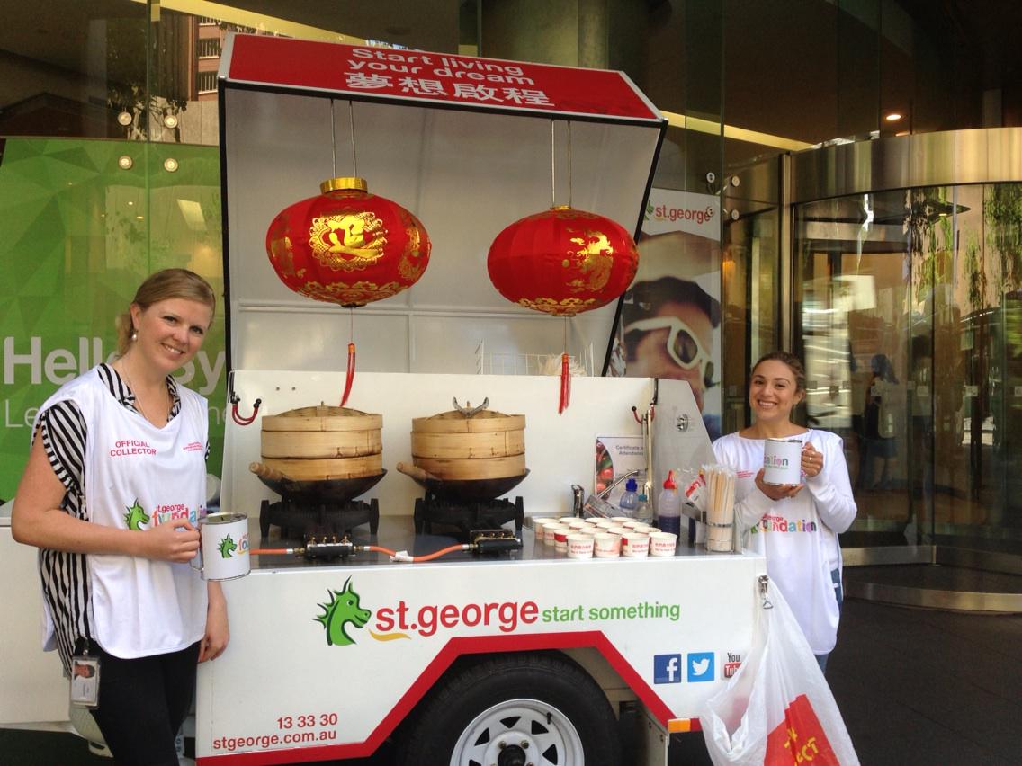 leonafell's tweet photo. Shaking the tins to help our little dragons #stgeorgefoundation #awesomevolunteers http://t.co/XM0XcbUk1o