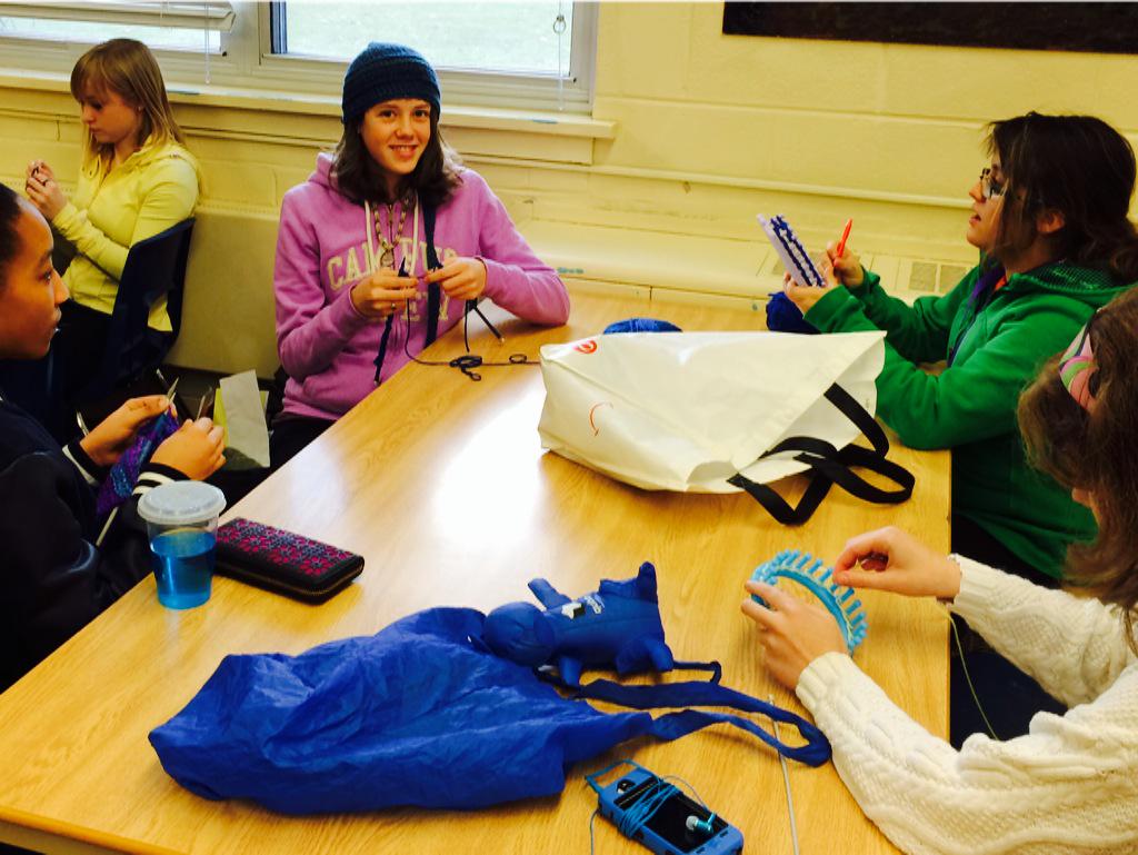 WESS on Twitter "Knit Club grows each week! New members always We teach you and