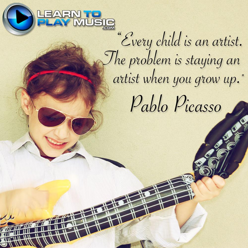 MuzicianApp's tweet photo. "Every child is an artist. The problem is staying an artist when you grow up." - Pablo Picasso #Music #LTPMusic http://t.co/HeltzN0iTK