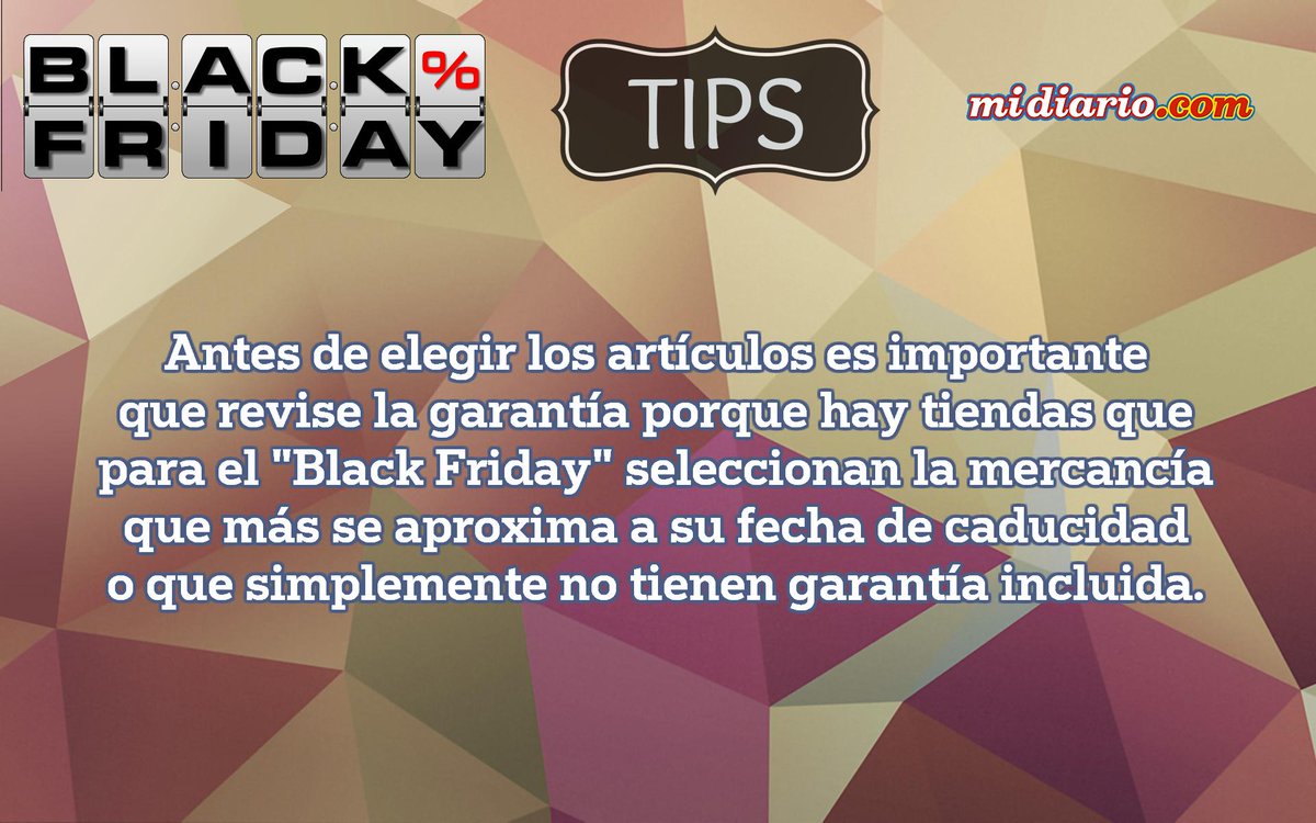 MiDiarioPanama's tweet photo. #TipsBF Antes de elegir los artículos revisa la garantía.
#Piénsalo.
@LaRevistaMN
@ManuelNunezN
@rpc_radio http://t.co/RZsoO0nfDL