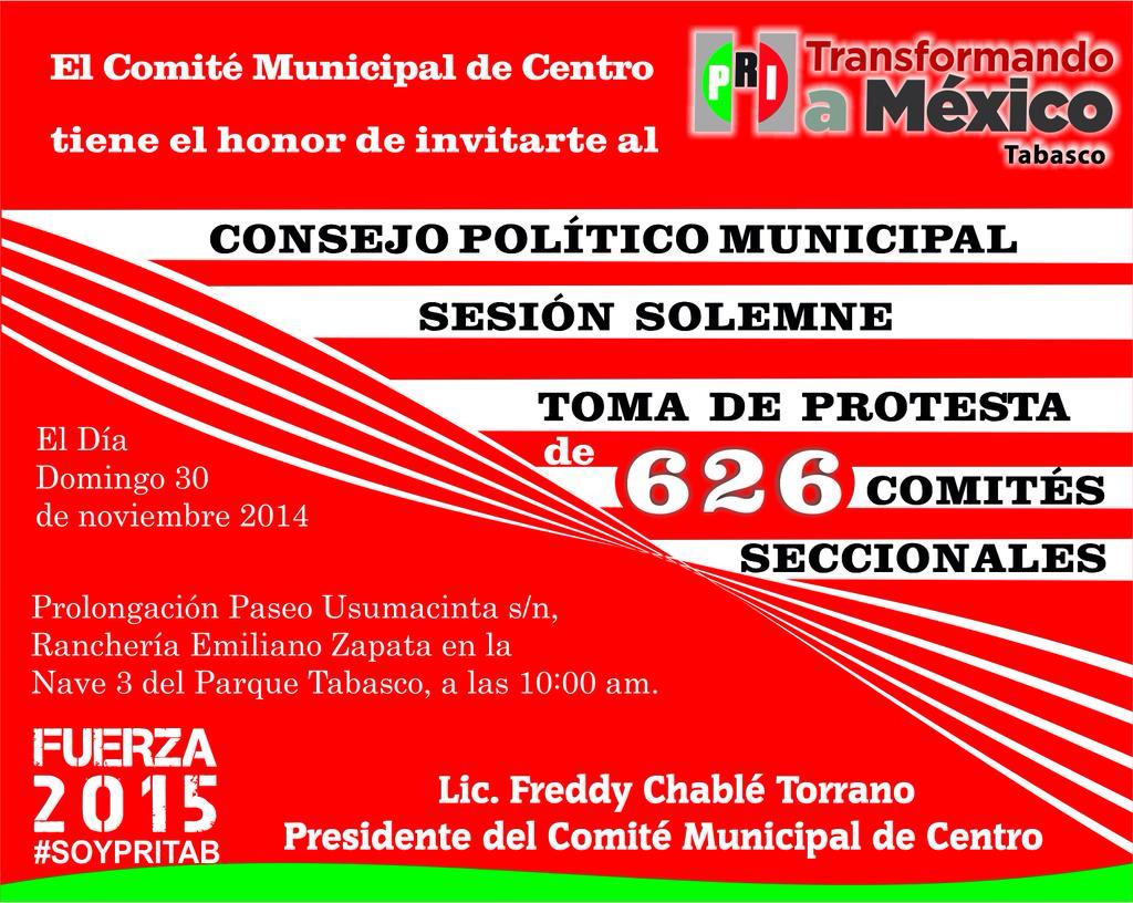 SusanGasparino0's tweet photo. Toma de protesta de nuevos comités seccionales e instalación del Con. Pol. De Centro. @JoseEAlfaro @Erubiel_Alonso_ http://t.co/4qqdQ0KD5h