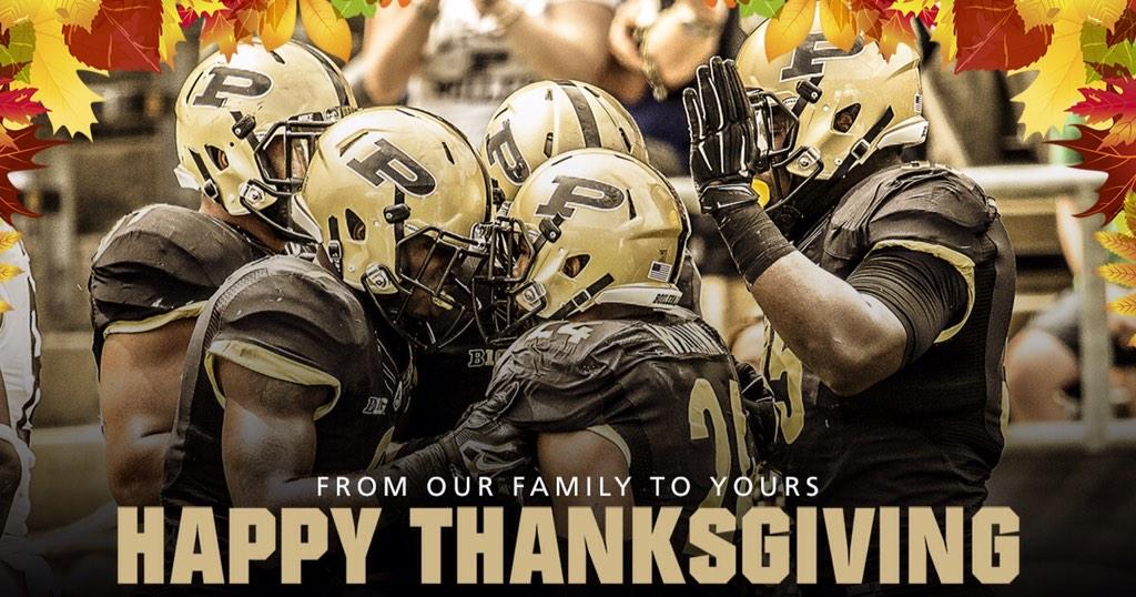 Purdue Football on Twitter "Happy Thanksgiving to all! BoilerUp http