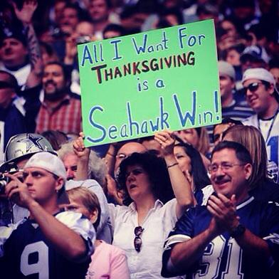 Happy #thanksgiving to all- and #gohawks! #seawaks #football #grateful