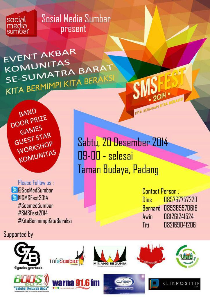 RT <a href="/SocMedSUMBAR/">Social Media Sumbar</a>: Counting Down the Days, Way Closer To #SMSFest2014 "